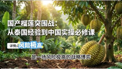 第一节：榴莲突围战：选址决策指南，告别赌运气，用硬指标圈定&ldquo;优生，课程：《国产榴莲突围战：从泰国经验到中国实操的8堂必修课（高阶实战版）》