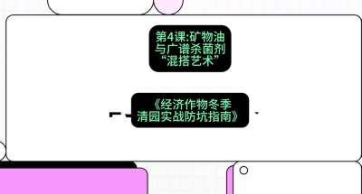 第4节：【替代方案】矿物油与广谱杀菌剂的&ldquo;混搭艺术&rdquo;，课程：《经济作物冬季清园&middot;实战防坑指南》#识农AI