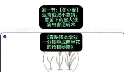 第一节：【冬小麦】返青追肥不靠猜，看苗下药省大钱